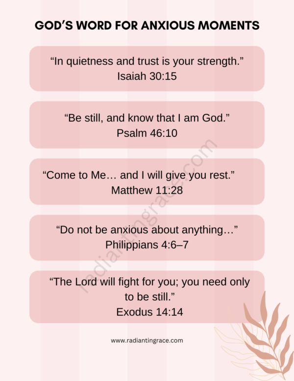 God’s Word for Anxious Moments: Scripture Cards